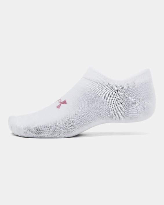 Unisex UA Essential 3-Pack No-Show Socks in White image number 3